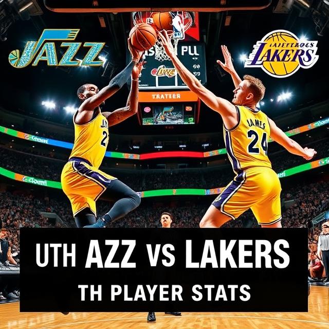 utah jazz vs lakers match player stats
